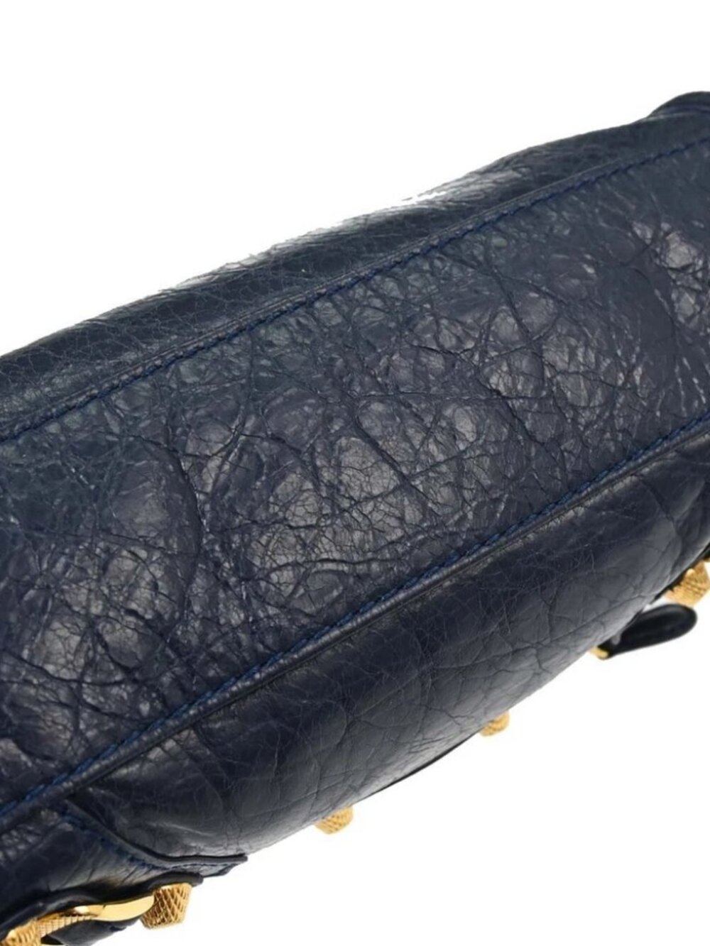 Balenciaga Navy Lambskin Giant City Mini Handbag 309544.4012.C.535269 187217 - Picture 3 of 14